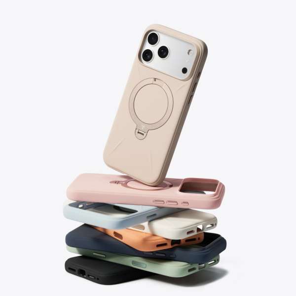 Torras Ostand Q3 Silicone case for iPhone 17 Pro Obsidian Black
