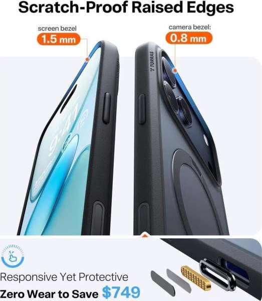 Torras Ostand Q3 Spin case for iPhone 17 Pro Black
