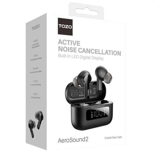 TOZO Aerosound 2 NC TWS Bluetooth Headset Black