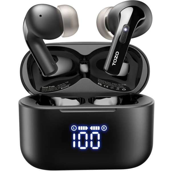TOZO Tonal Pods TWS Bluetooth Headset Black