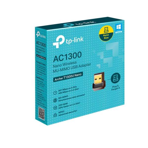 TP-Link Archer T1300U Nano AC1300 Nano Wireless MU-MIMO USB Adapter