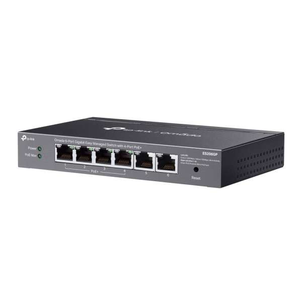TP-Link ES206GP Omada 6-Port Gigabit Easy Managed Switch with 4-Port PoE+