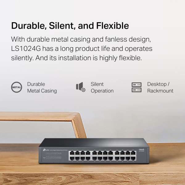 TP-Link LS1024G 24-Port Gigabit Desktop/Rackmount Switch