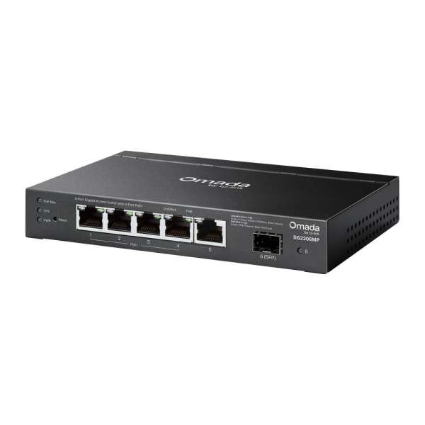 TP-Link SG2206MP Omada Access 6-Port Gigabit Switch with 4-Port PoE+