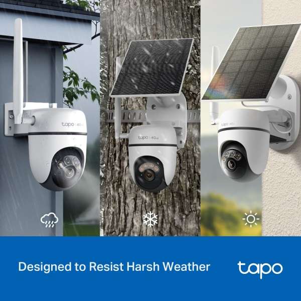 TP-Link Tapo C615G KIT Solar-Powered Pan/Tilt 4G LTE Security Camera Kit