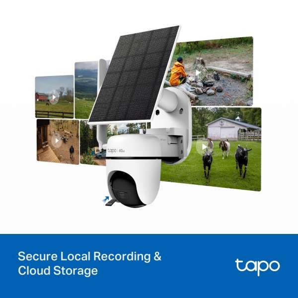 TP-Link Tapo C615G KIT Solar-Powered Pan/Tilt 4G LTE Security Camera Kit