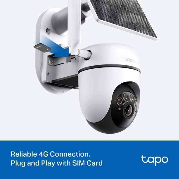 TP-Link Tapo C615G KIT Solar-Powered Pan/Tilt 4G LTE Security Camera Kit