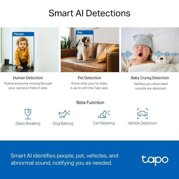 TP-Link TC72 Pan/Tilt AI Home Security Wi-Fi Camera