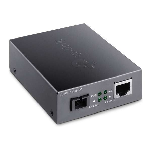 TP-Link TL-FC111PB-20 10/100 Mbps WDM with 1-Port PoE Media Converter