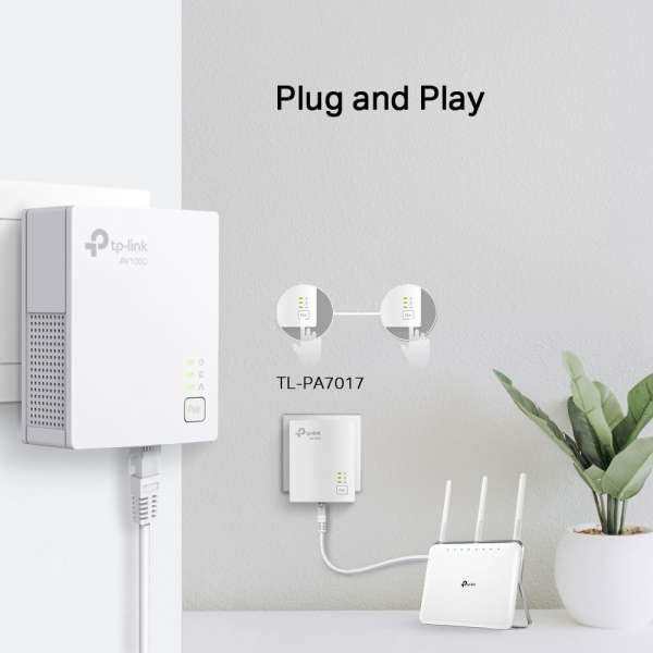TP-Link TL-PA7017 KIT AV1000 Gigabit Powerline Adapter Kit