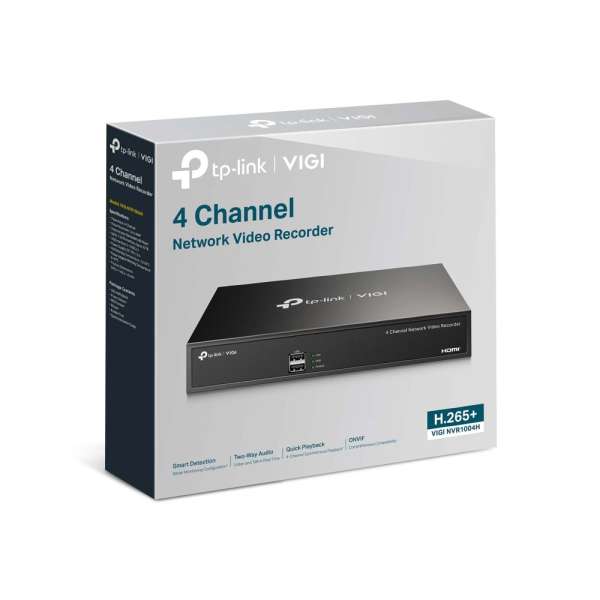 TP-Link VIGI NVR1004H VIGI 4 Channel Network Video Recorder TP-Link VIGI NVR1004H VIGI 4 Channel Network Video Recorder