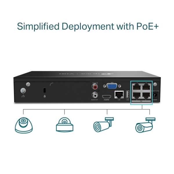 TP-Link VIGI NVR1004H VIGI 4 Channel Network Video Recorder TP-Link VIGI NVR1004H VIGI 4 Channel Network Video Recorder