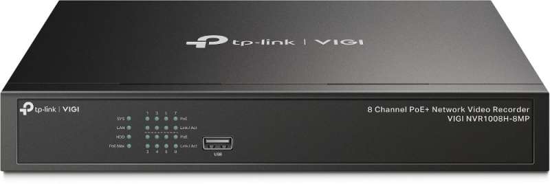 TP-Link VIGI NVR1008H-8MP VIGI 8 Channel PoE+ Network Video Recorder TP-Link VIGI NVR1008H-8MP VIGI 8 Channel PoE+ Network Video Recorder