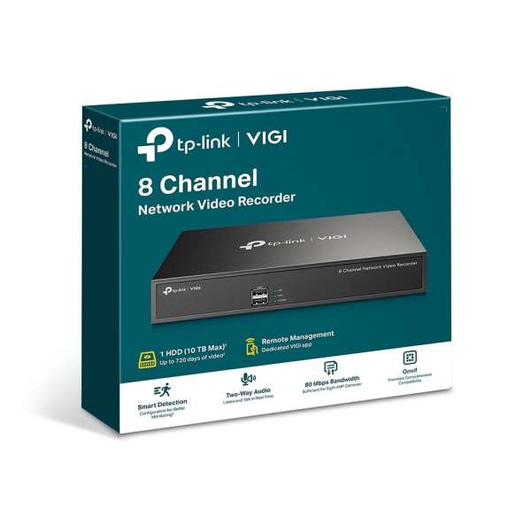 TP-Link VIGI NVR1008H VIGI 8 Channel Network Video Recorder TP-Link VIGI NVR1008H VIGI 8 Channel Network Video Recorder