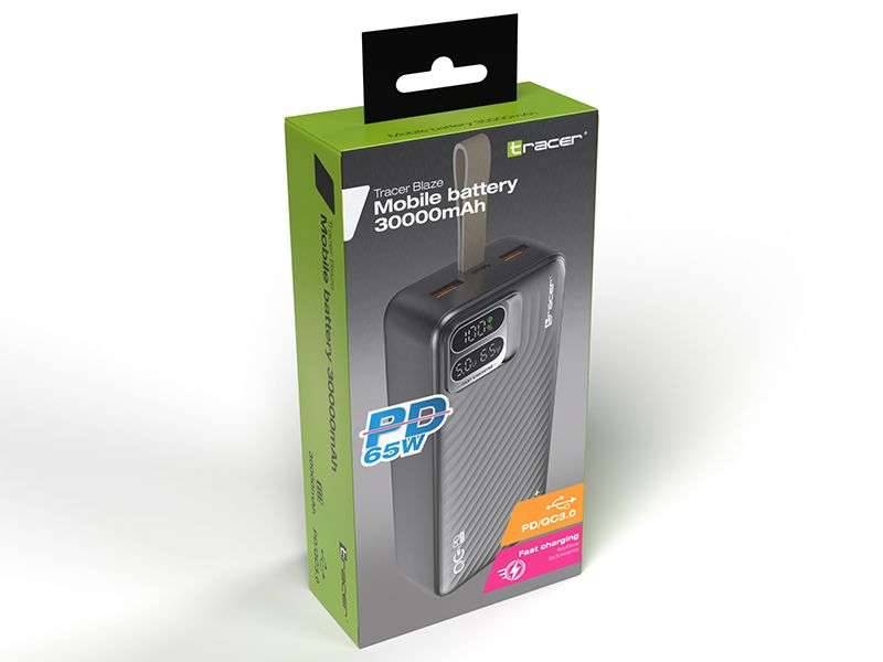 Tracer Blaze 30000mAh PowerBank Black