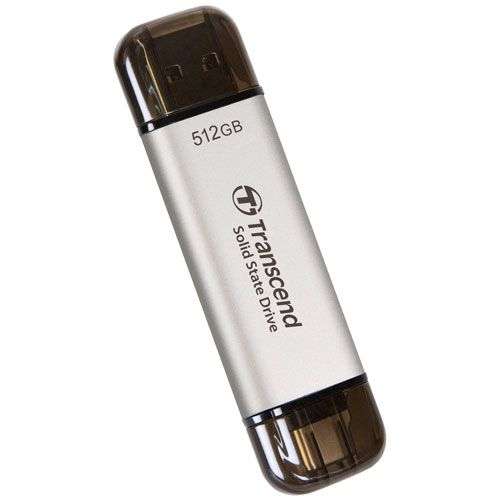 Transcend 512GB USB3.0/USB Type-C ESD310C Silver