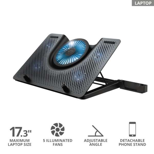 Trust GXT 1125 Quno Notebook hűtő Black
