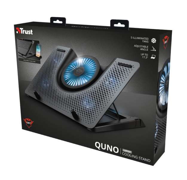 Trust GXT 1125 Quno Notebook hűtő Black