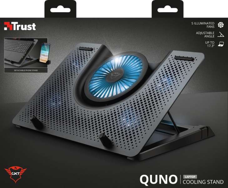 Trust GXT 1125 Quno Notebook hűtő Black