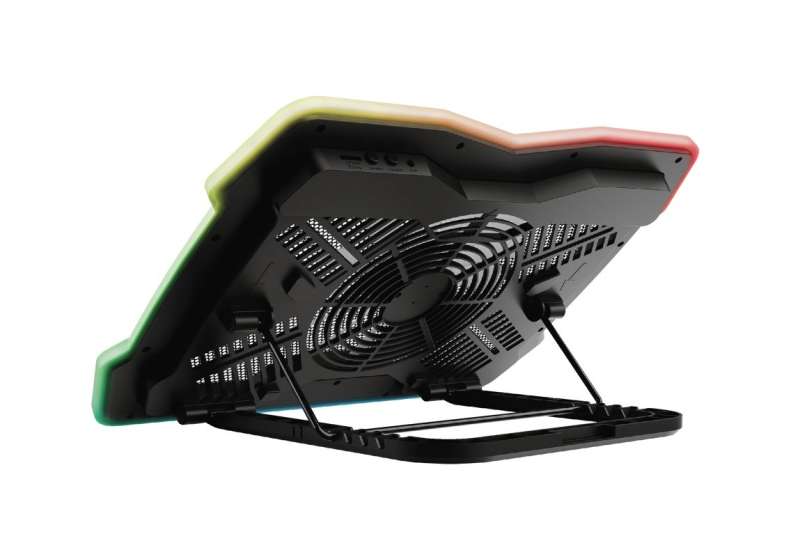 Trust GXT 1126 Aura RGB Többszínű megvilágítású laptop hűtőállvány Black