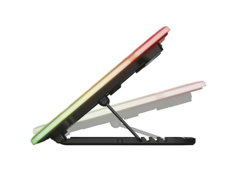 Trust GXT 1126 Aura RGB Többszínű megvilágítású laptop hűtőállvány Black