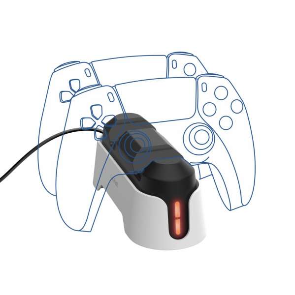 Trust GXT 228 Dual charging dock for PS5 controllers White