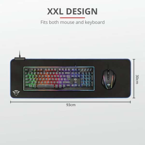 Trust GXT 764 Glide-Flex RGB XXL Egérpad Black