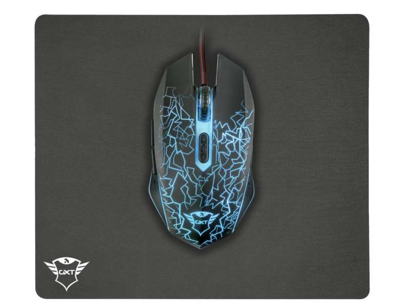 Trust GXT 783 Izza Gaming Mouse + Mouse Pad Black