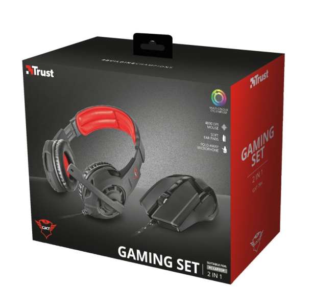 Trust GXT 784 2-in-1 Gaming Set with Headset & Mouse Black/Red