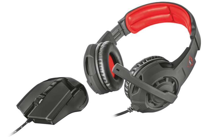 Trust GXT 784 2-in-1 Gaming Set with Headset & Mouse Black/Red