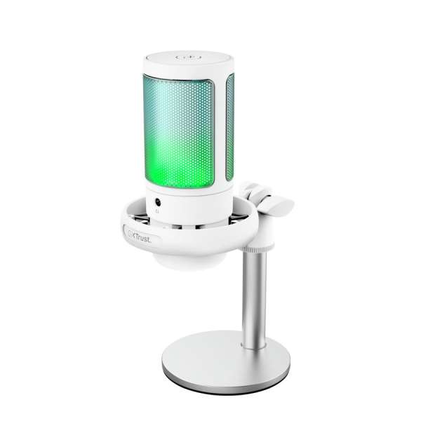 Trust GXT238W Auron Illuminated USB Gaming Microphone White/Gray