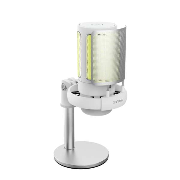 Trust GXT238W Auron Illuminated USB Gaming Microphone White/Gray