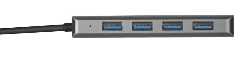 Trust Halyx Aluminium USB-C to 4-Port USB-A 3.2 Hub Black