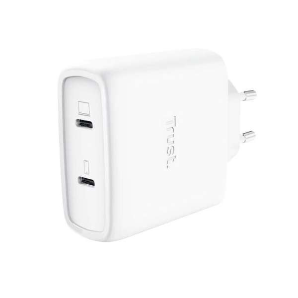 Trust Maxo 65W 2-Port USB-C GaN Charger White