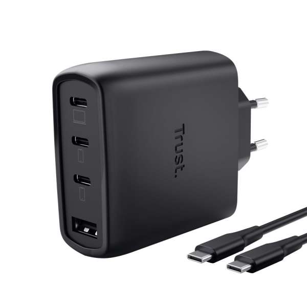 Trust Maxo 65W 4-Port GaN USB Charger Black