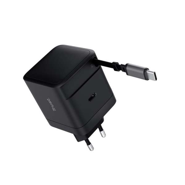 Trust Maxo 65W Retractable USB-C PD Charger Black