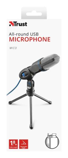 Trust Mico USB Microphone for PC and laptop
