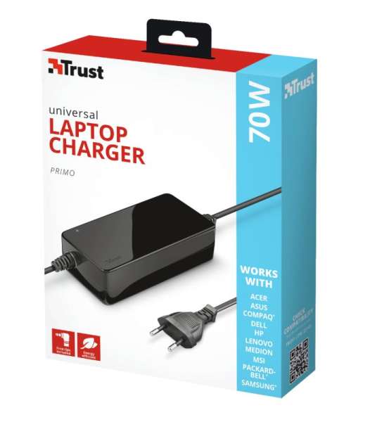 Trust Primo 19V / 3,6A 70W univerzális hálózati notebook töltő