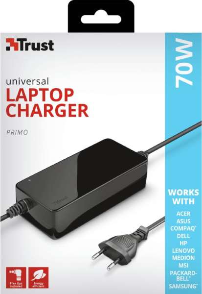 Trust Primo 19V / 3,6A 70W univerzális hálózati notebook töltő