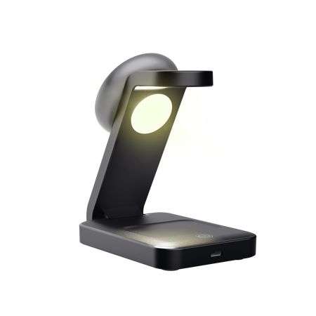 Trust Viro 3-in-1 Wireless Magnetic Charge Stand Black
