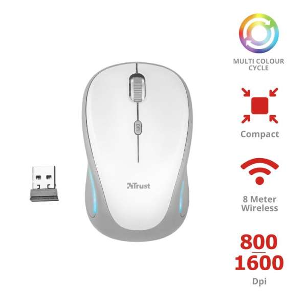 Trust Yvi FX Wireless mouse White