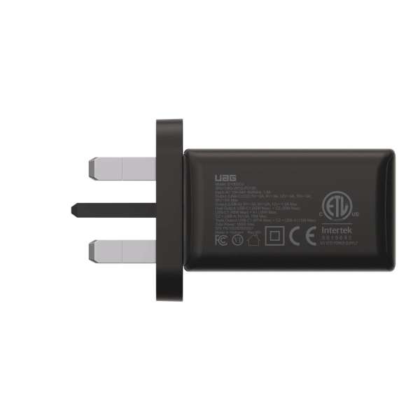 UAG 100W 3Port ((2)USB-C, (1)USB-A) Wall Charger Black