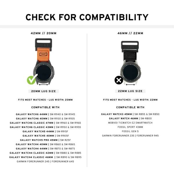 UAG Active Strap Galaxy Watch M/L Rust