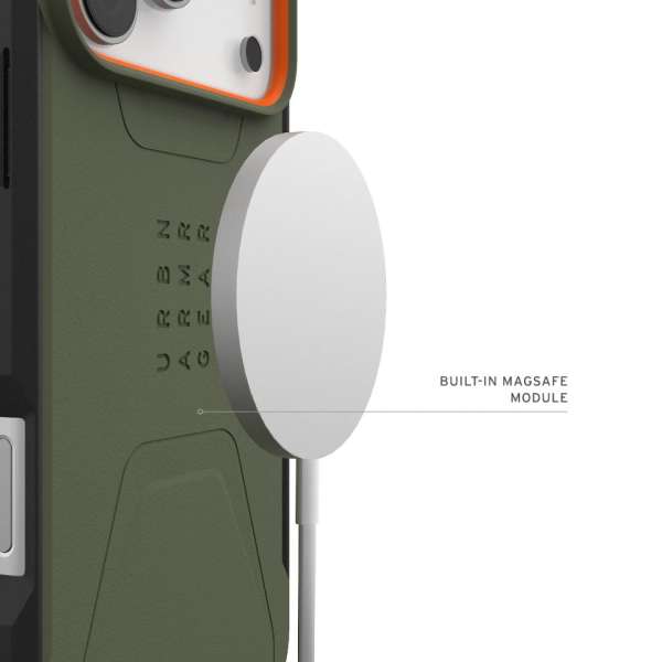 UAG Civilian Magsafe case for iPhone 17 Pro Max Olive/Orange
