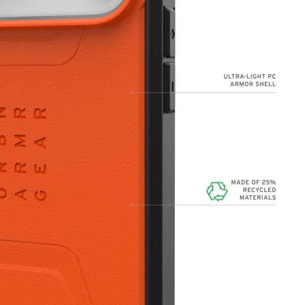 UAG Civilian Magsafe case for iPhone 17 Pro Max Orange