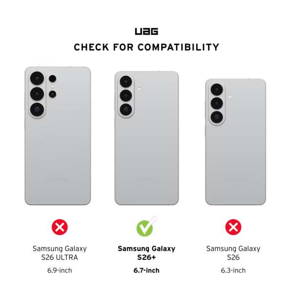 UAG Dot case for Samsung Galaxy S26+ Ash