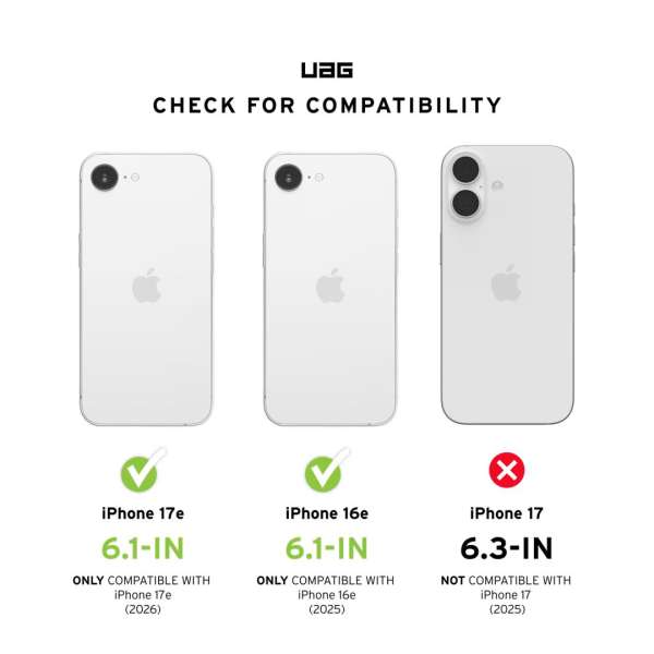 UAG Essential Armor case for iPhone 17e/16e Olive Drab