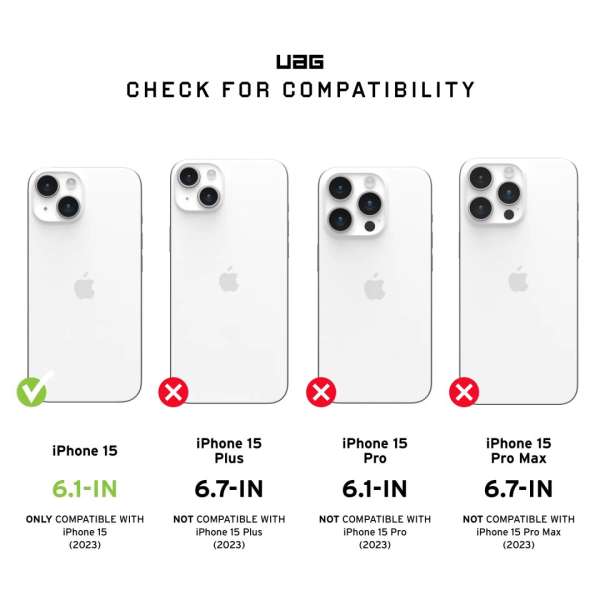 UAG Essential Armor case for MagSafe iPhone 15 Black