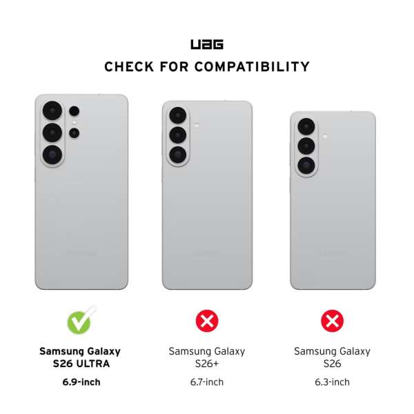 UAG Essential Armor case for Samsung Galaxy S26 Ultra Ash