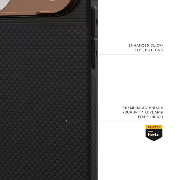 UAG Fiber Armor case for iPhone 17 Pro Max Kevlar Graphite/Bronze
